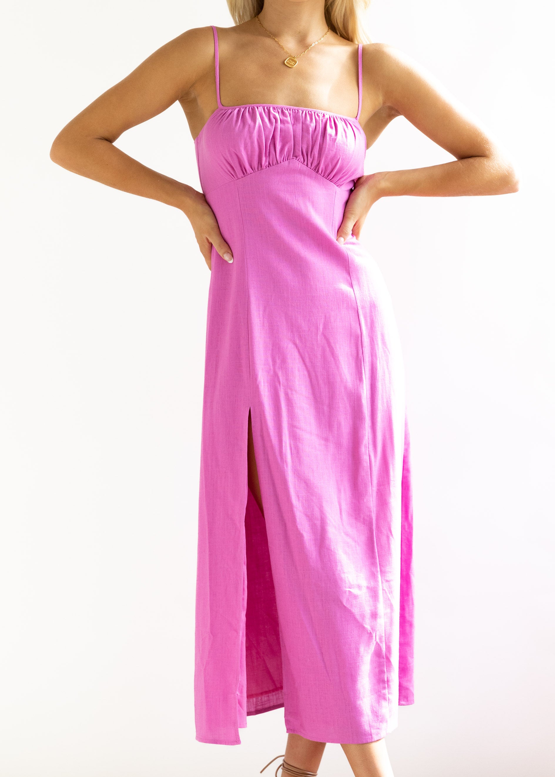 Kodi Midi Dress - Hot Pink