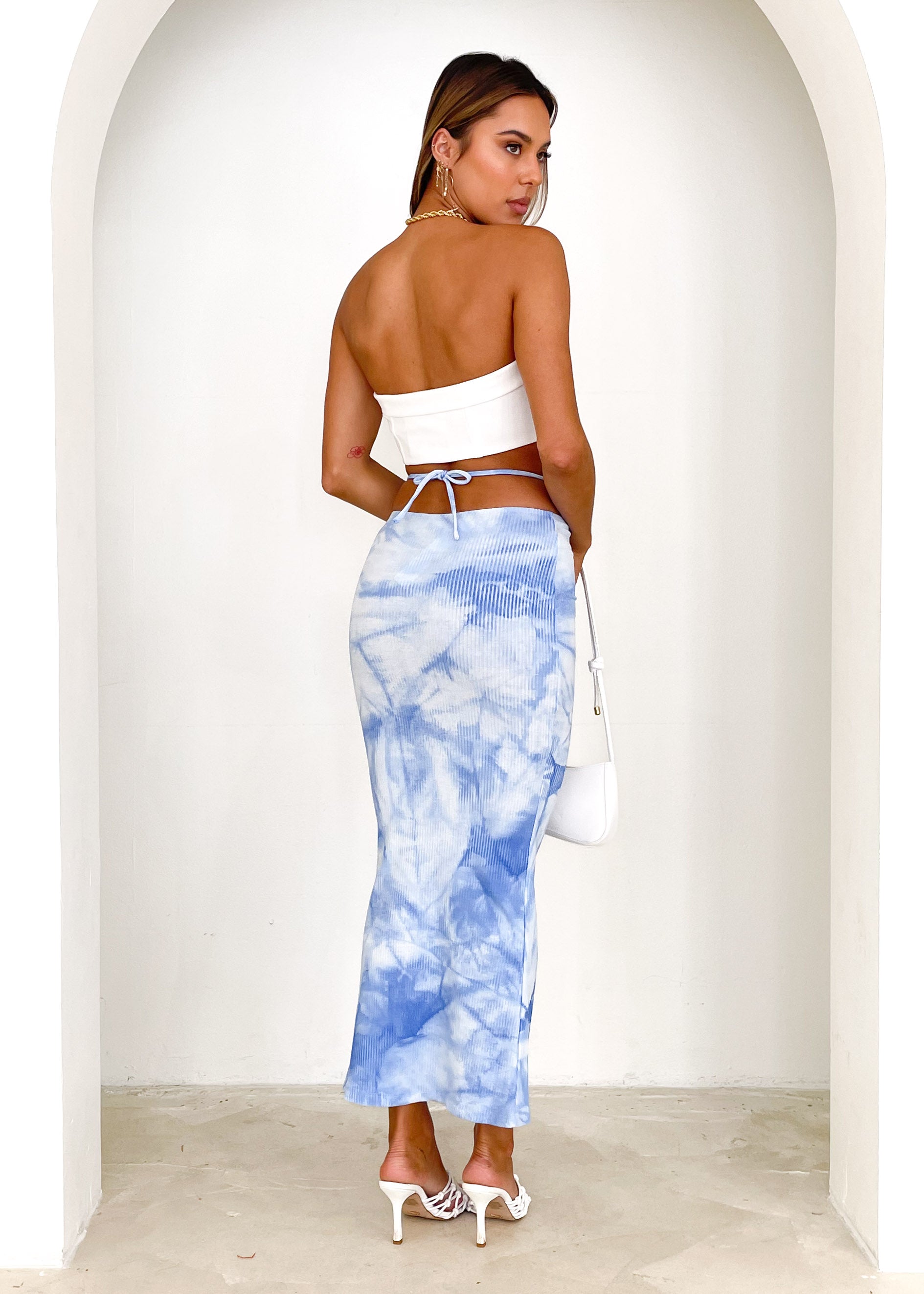 Kiora Midi Skirt - Blue Dye