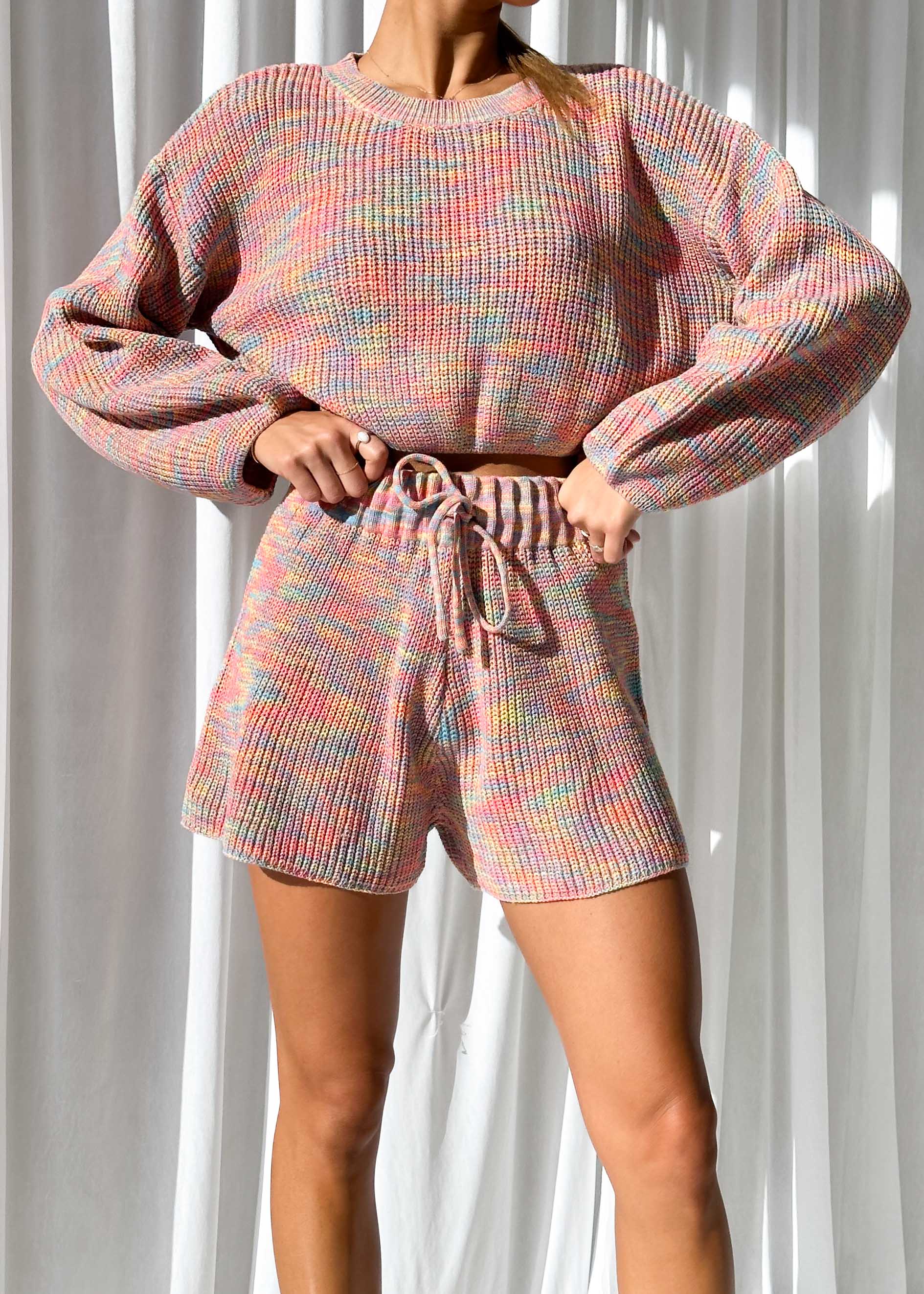 Luciana Knit Shorts - Pink Multi