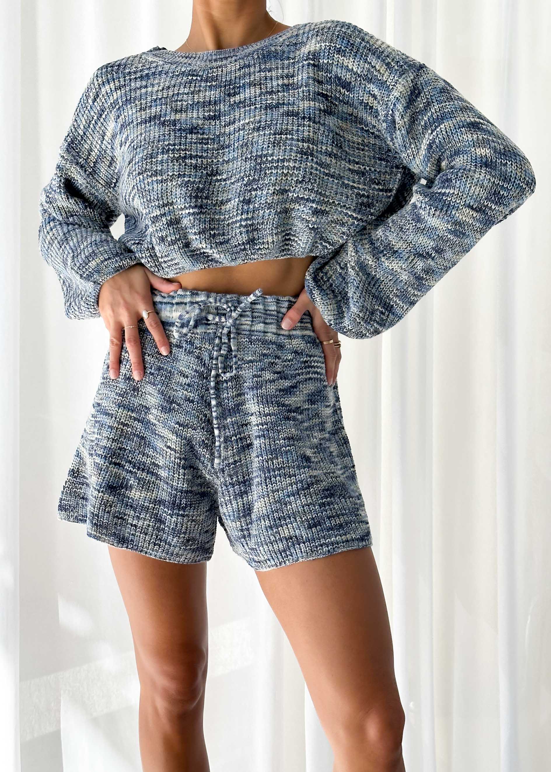 Luciana Knit Shorts - Blue Multi