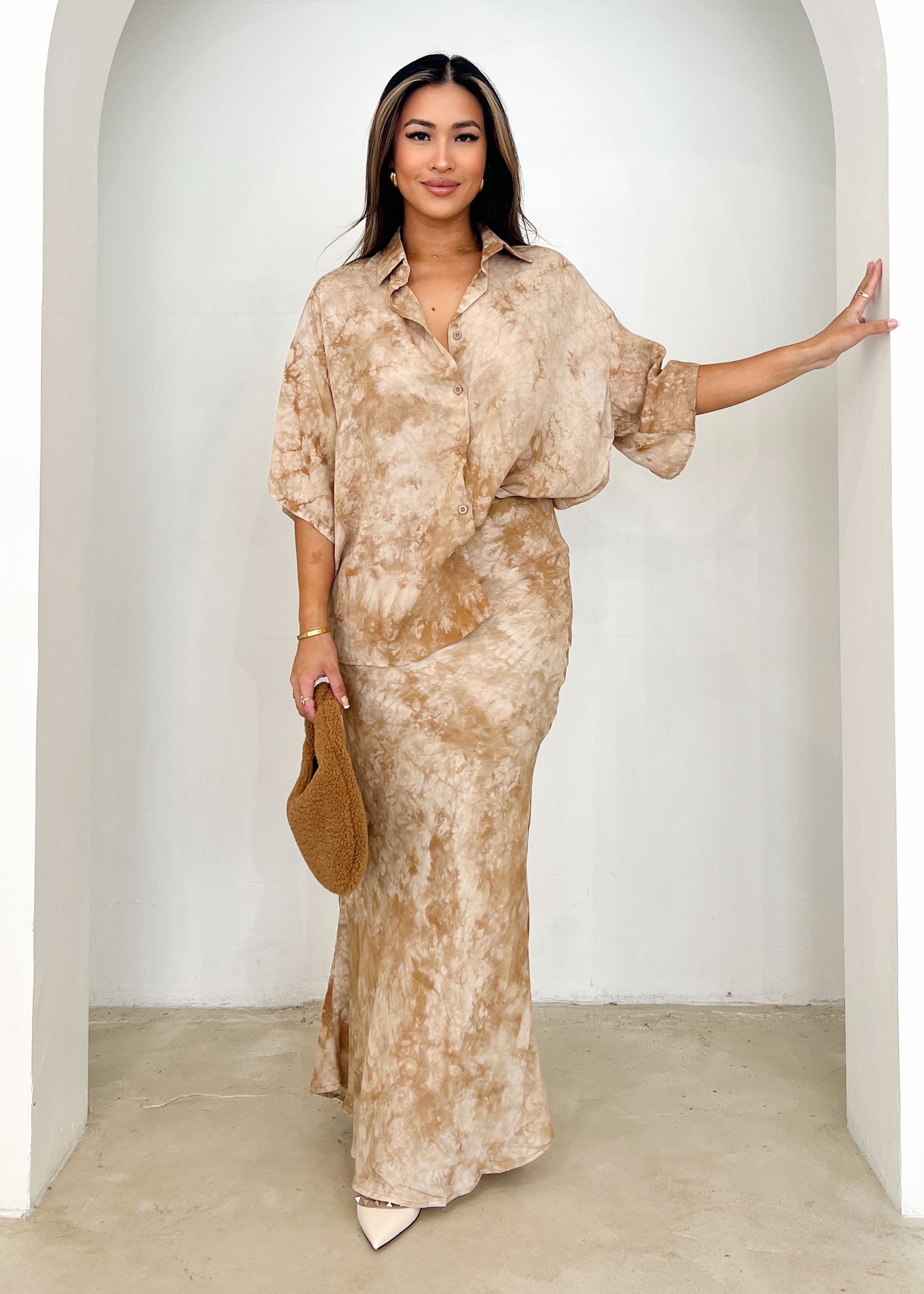 Sandrine Set - Beige Tie Dye