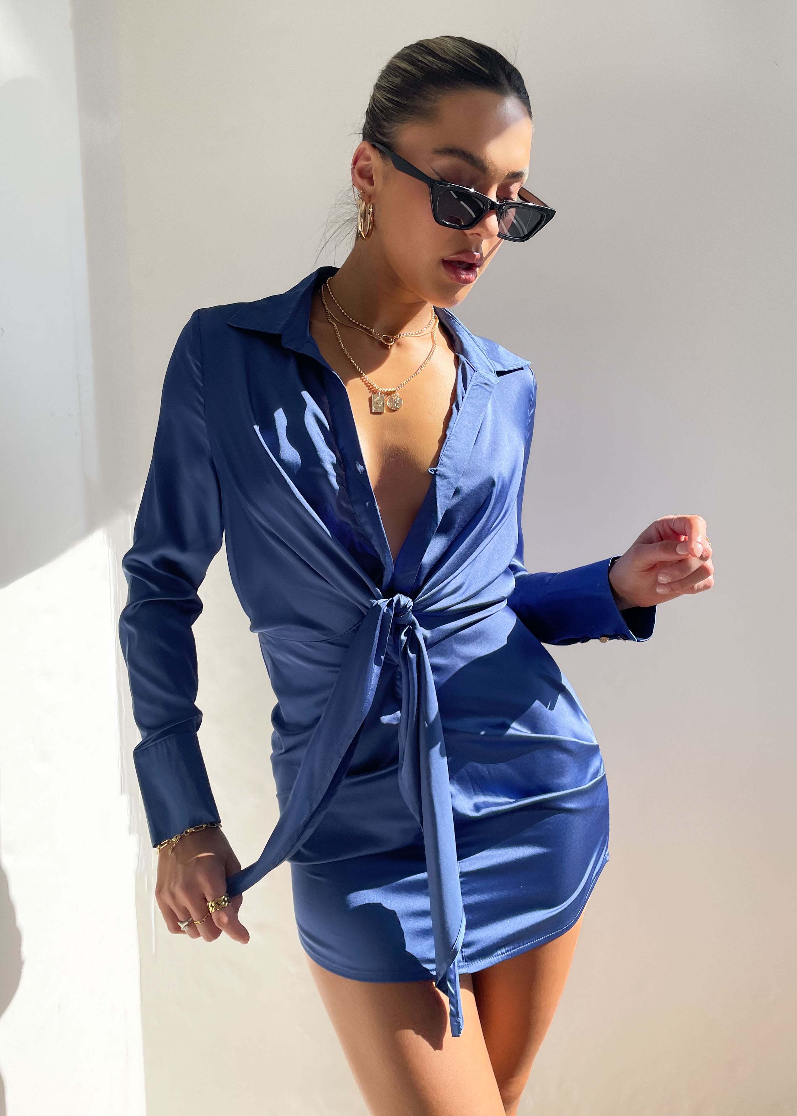 Vanessah Mini Dress - Blue