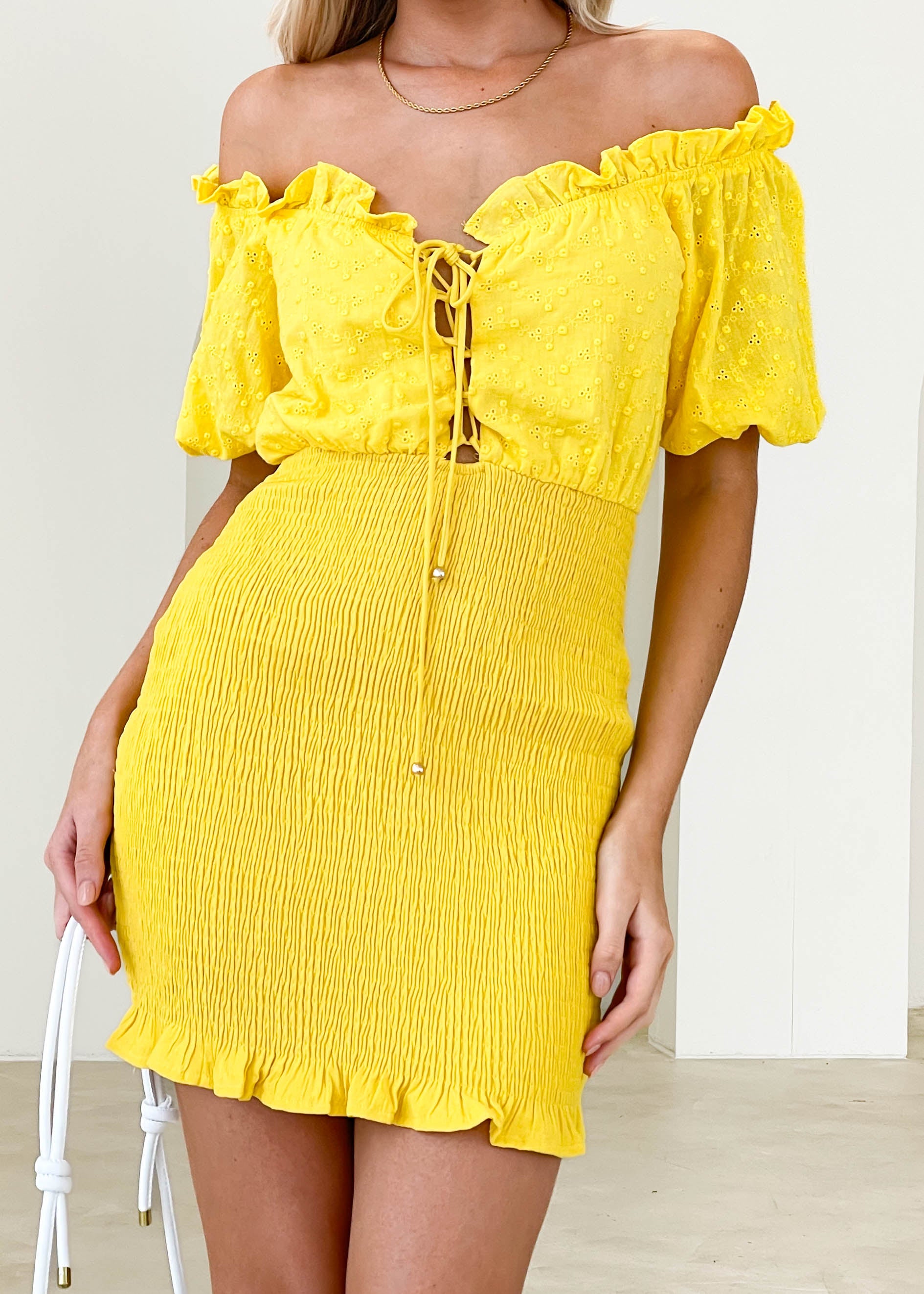 Get Carried Away Dress - Lemon