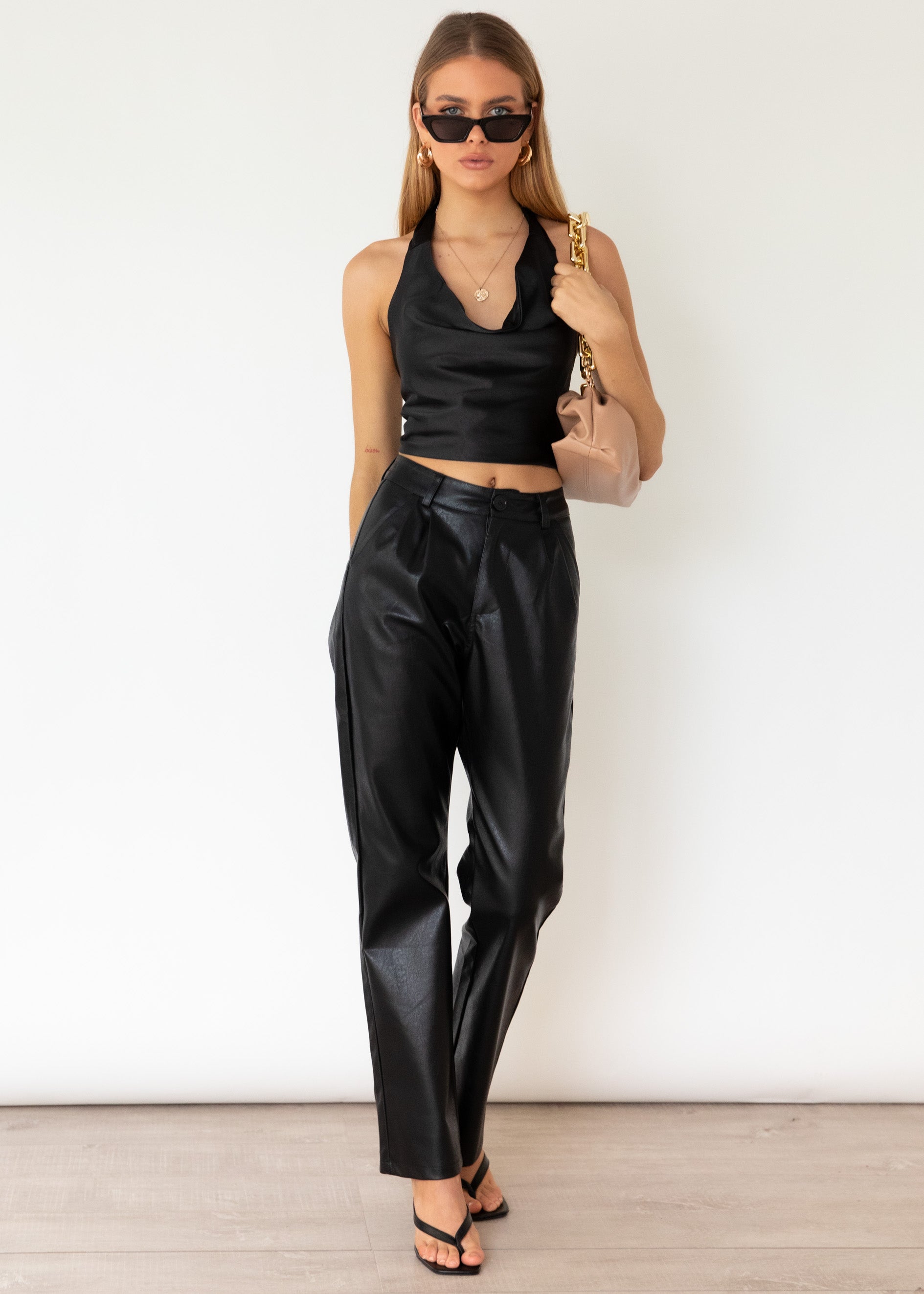 New Affection Halter Crop - Black