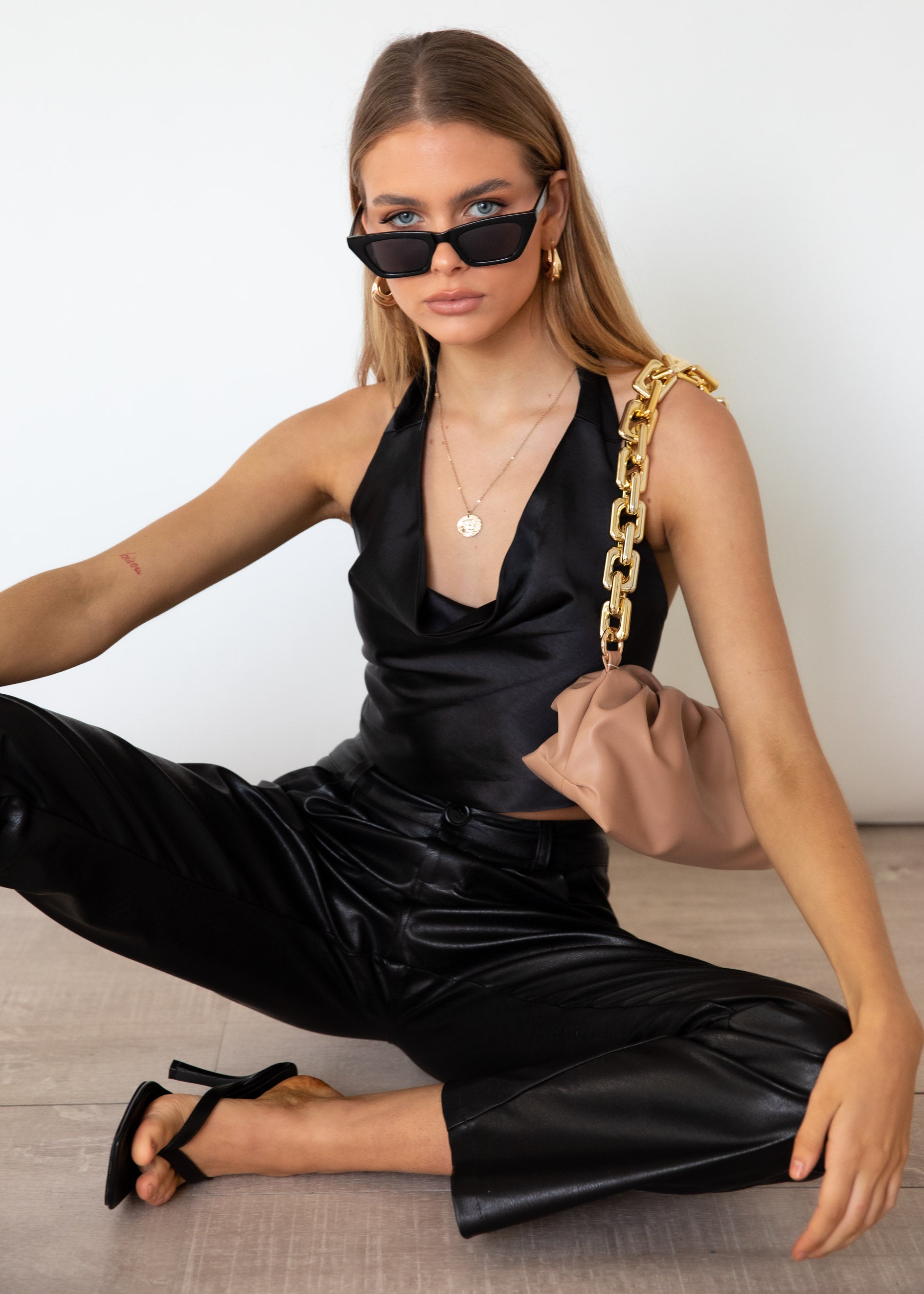 New Affection Halter Crop - Black