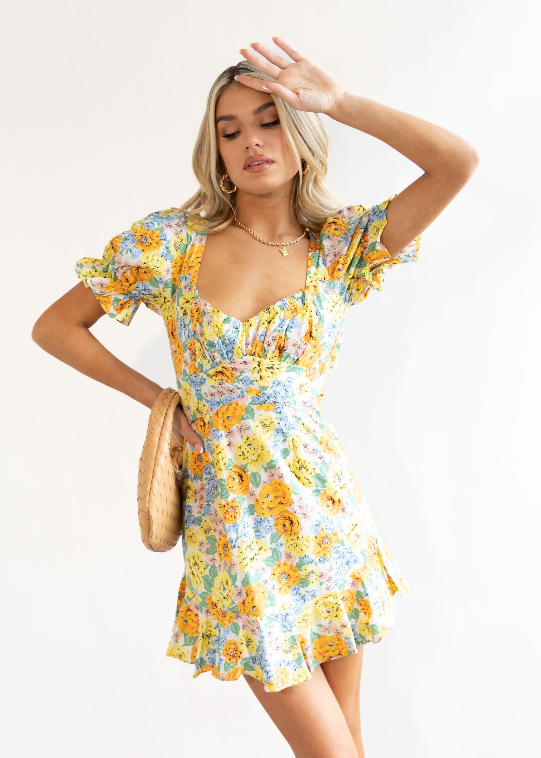 Another Moment Dress - Yellow Floral