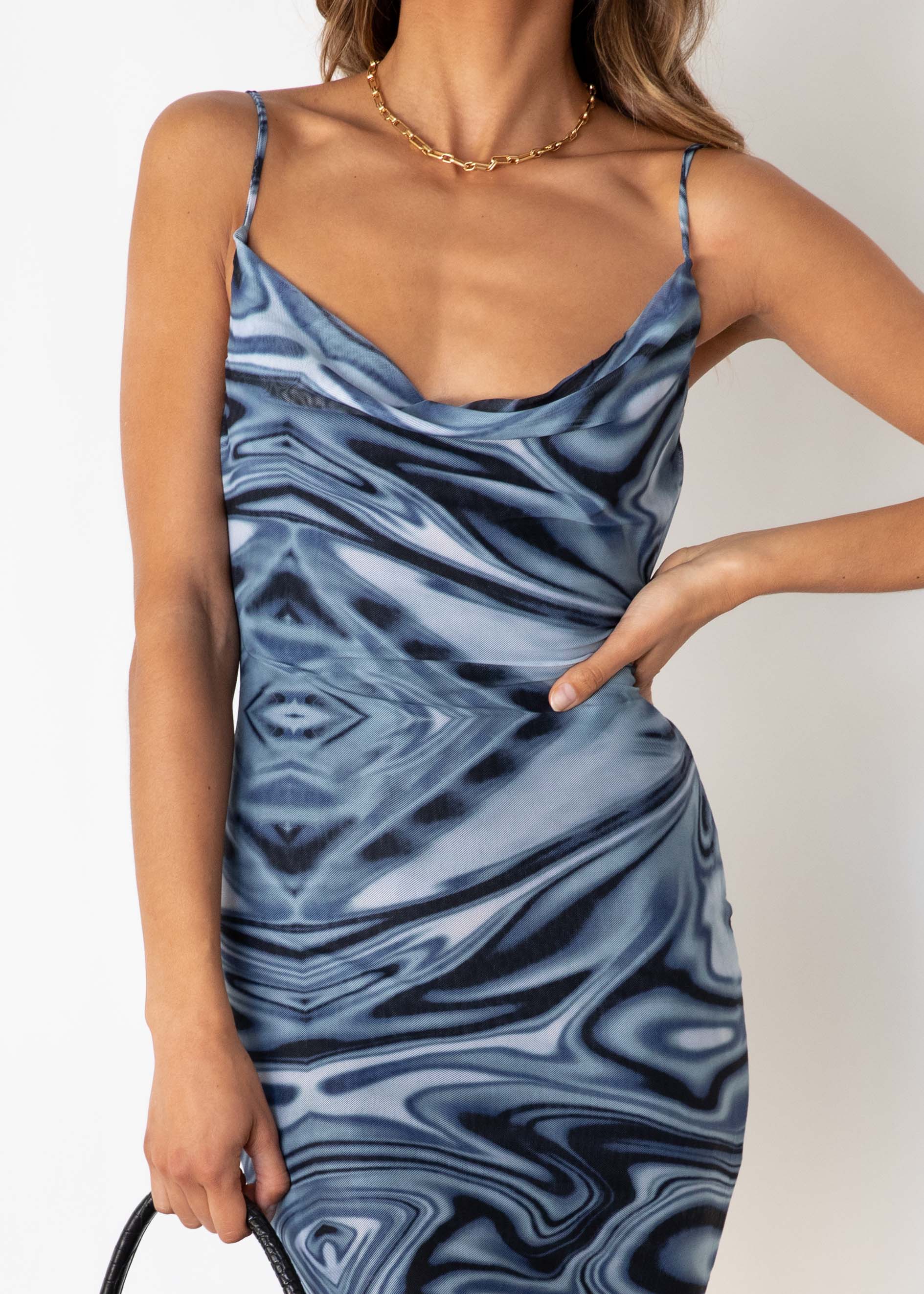 Sight Seeing Midi Dress - Blue Haze