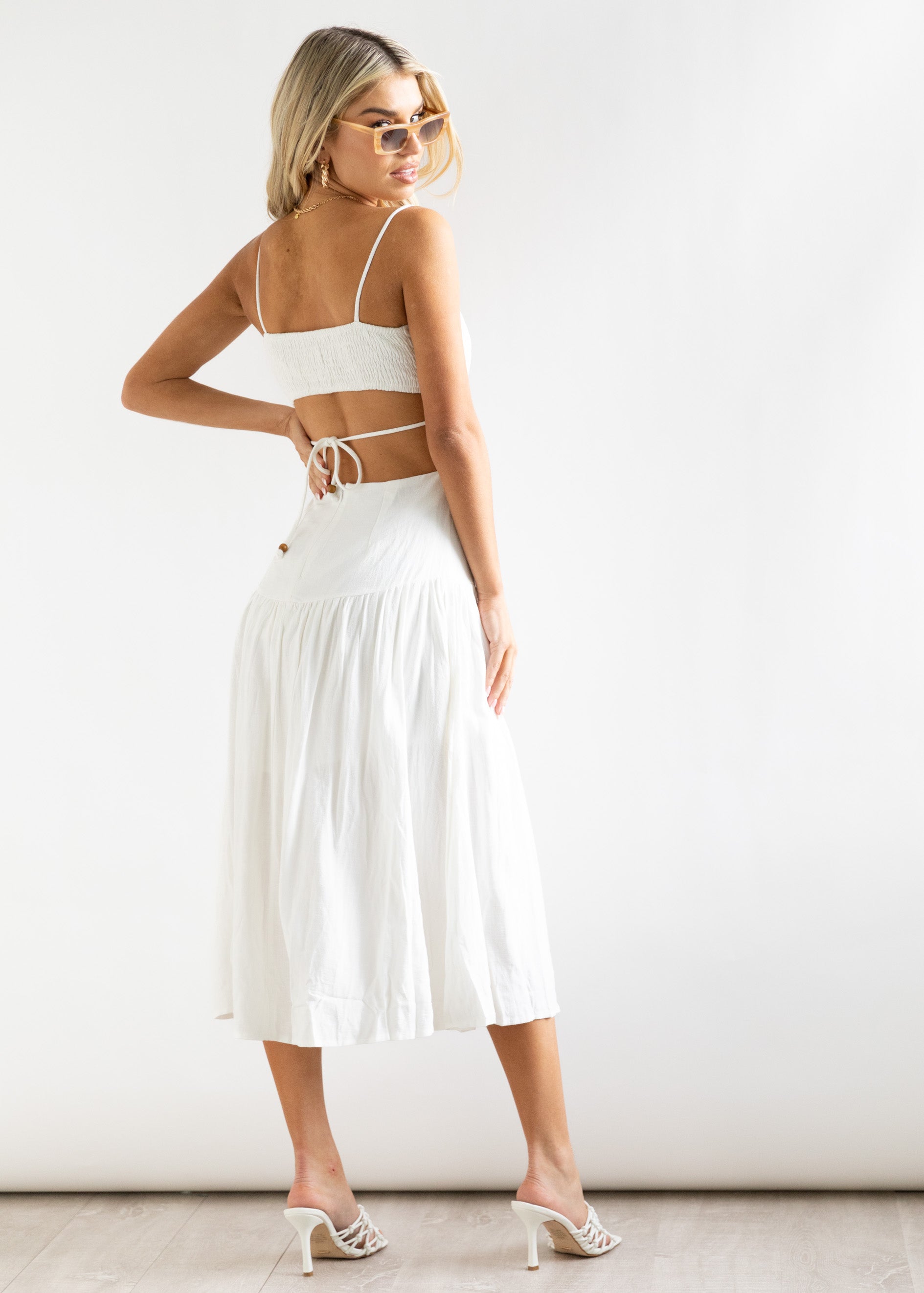 Nia Midi Dress - Off White