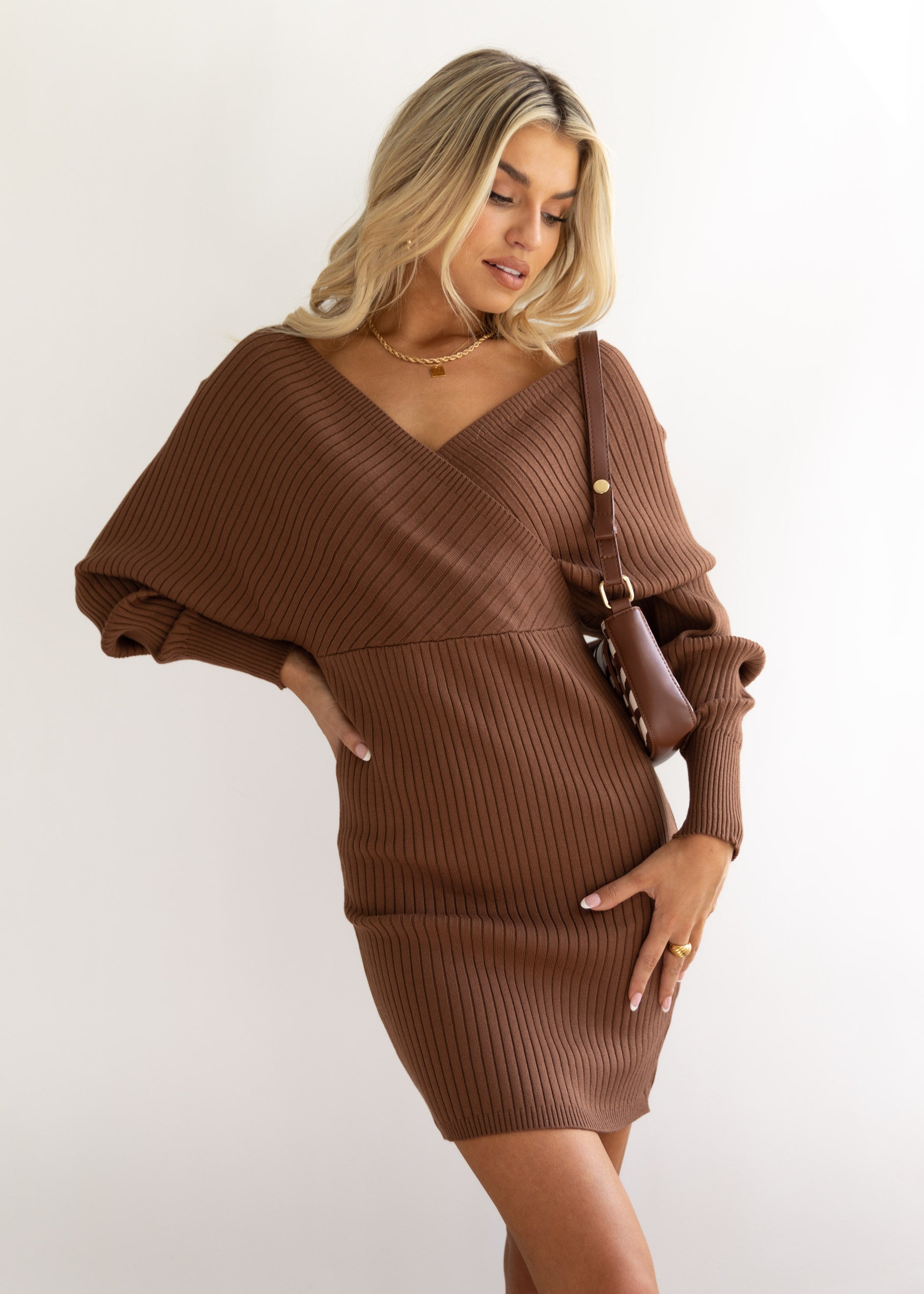 Perri Knit Dress - Chocolate