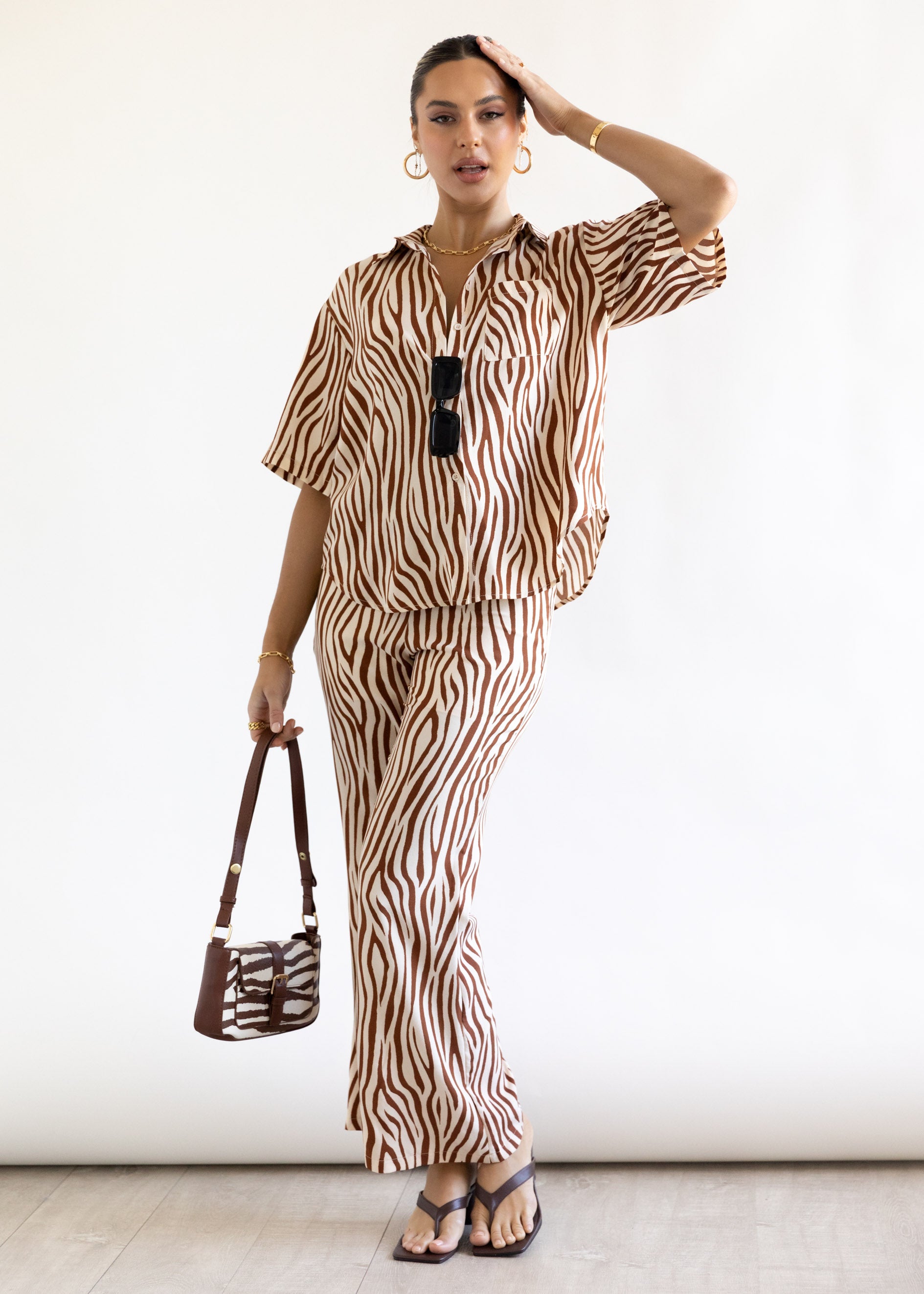 Kyaah Shirt - Brown Zebra