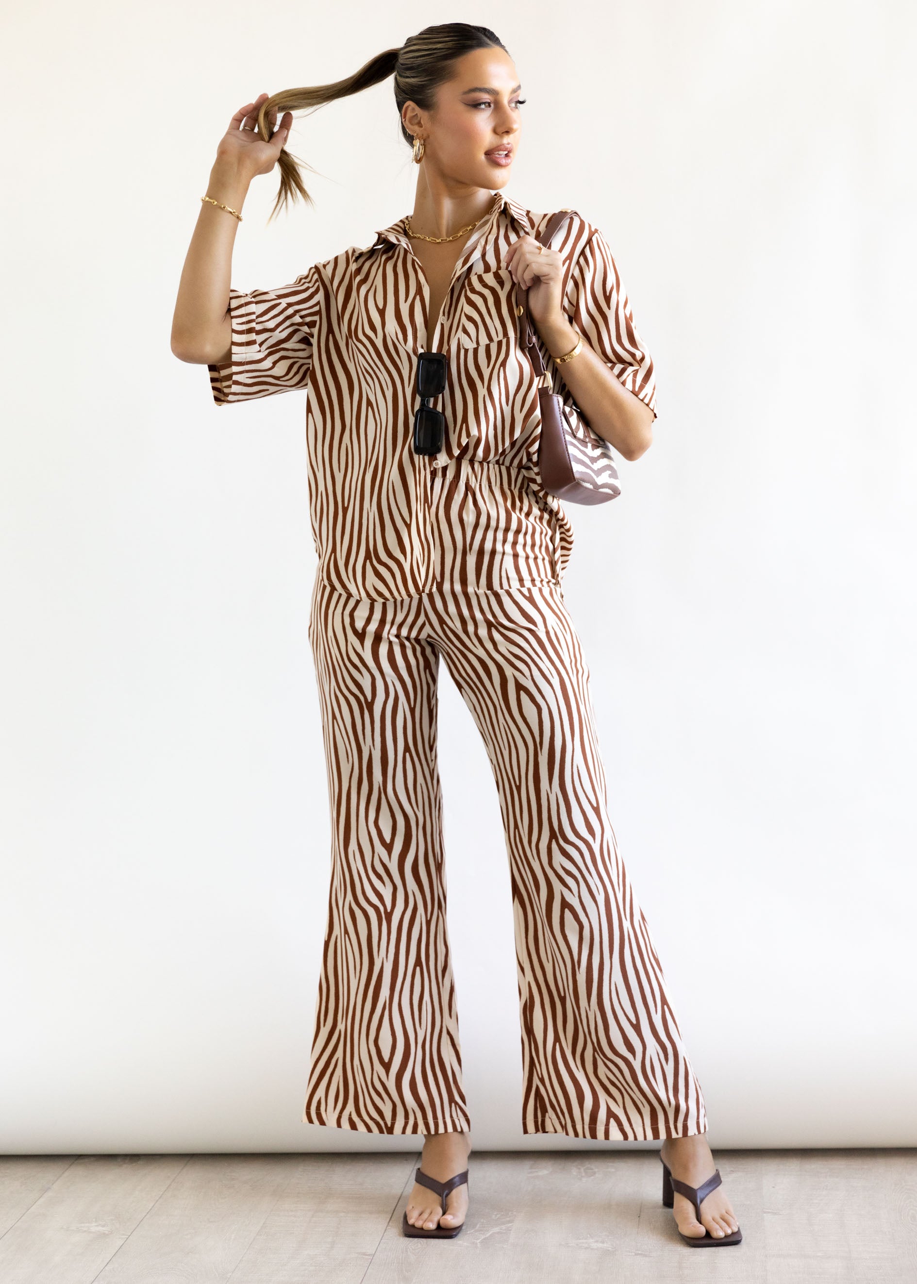 Kyaah Shirt - Brown Zebra