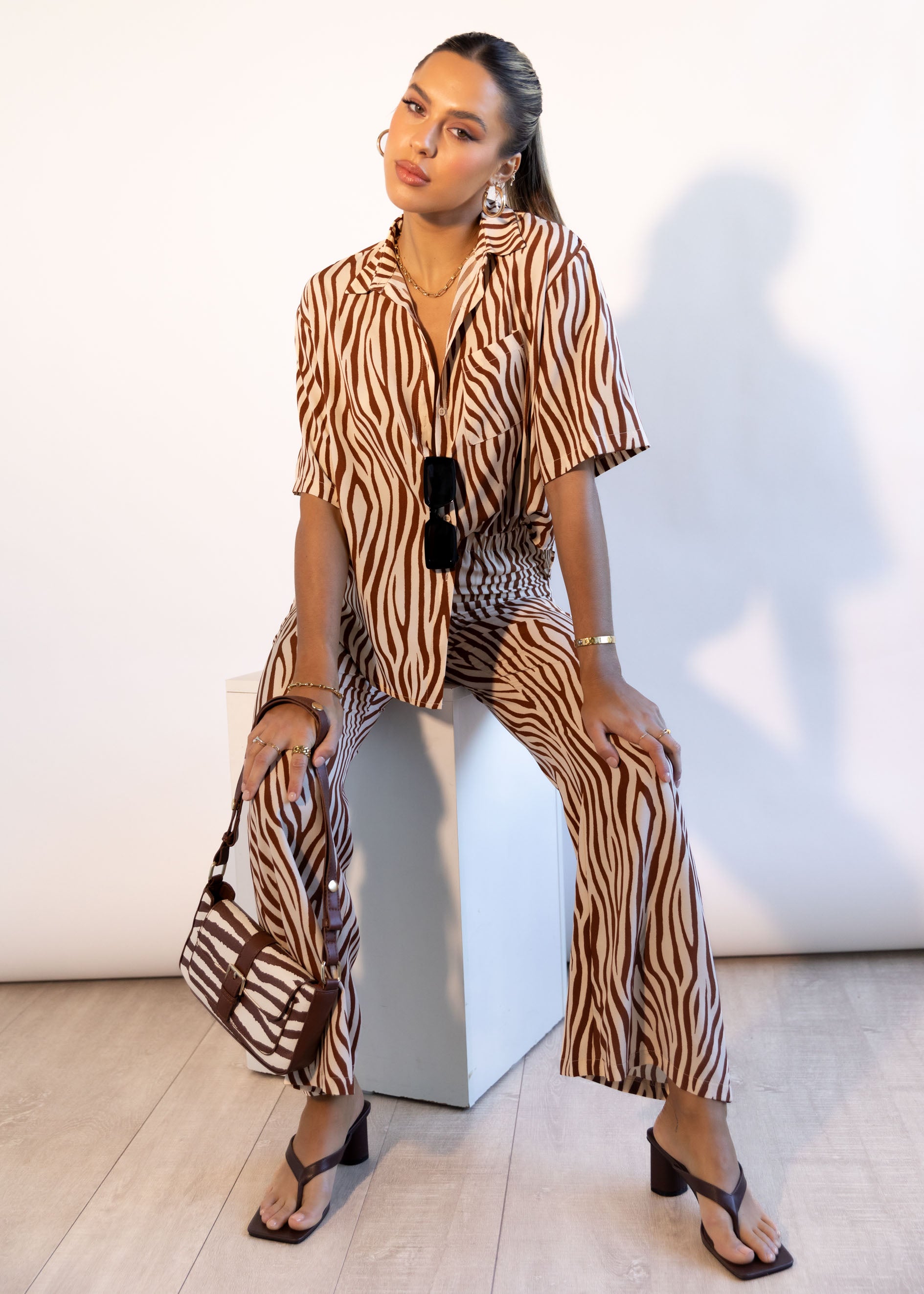 Kyaah Shirt - Brown Zebra