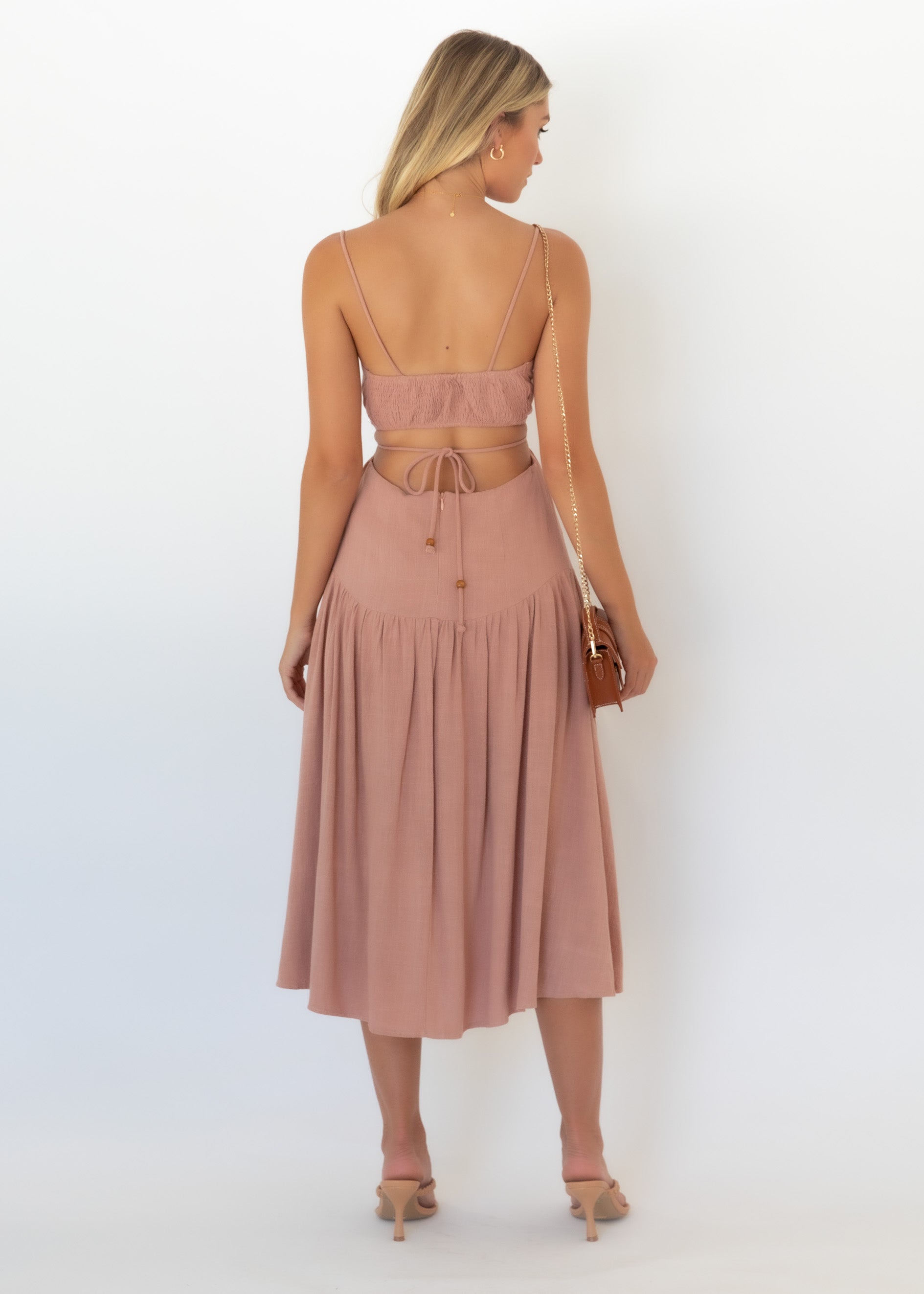 Nia Midi Dress - Mocha