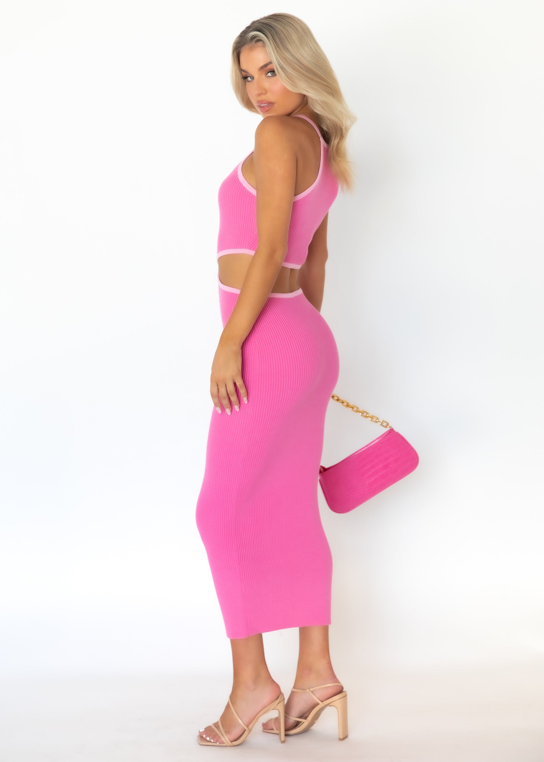 Harnette Midi Dress - Pink
