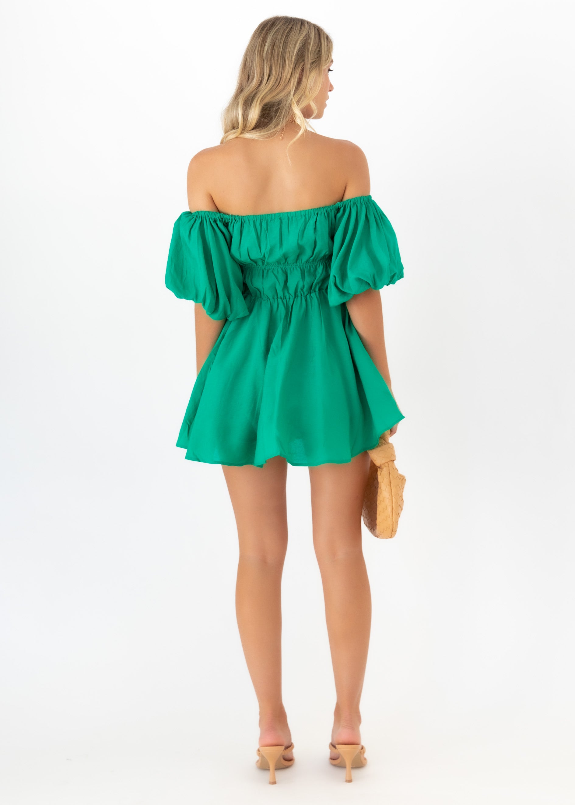 Tami Off Shoulder Dress - Green