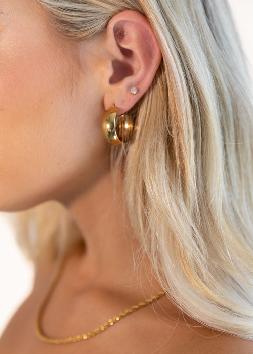 Lennox Gold Plated Earrings - Gold