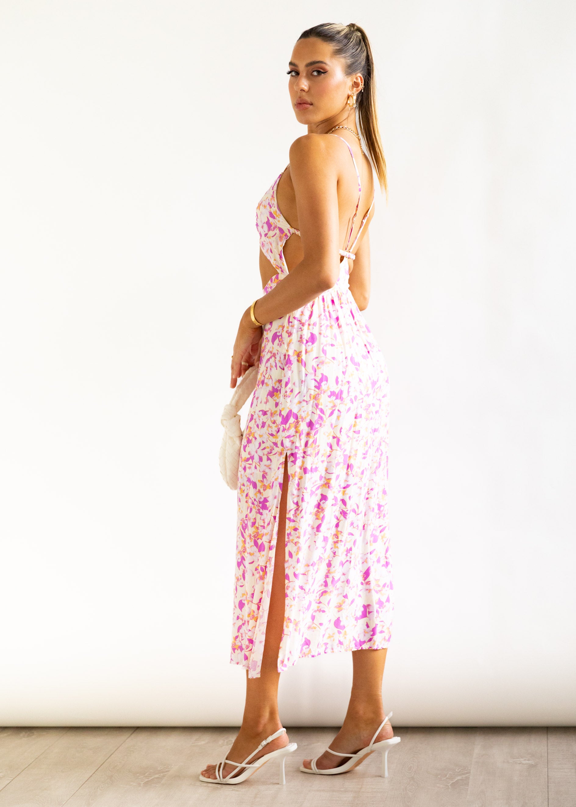 Frasier Midi Dress - Lilac Floral