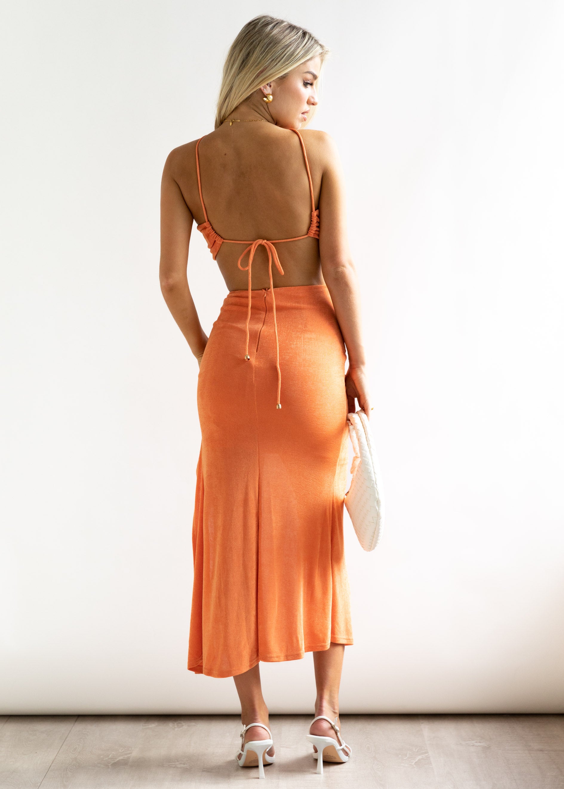 Charlize Maxi Skirt - Orange