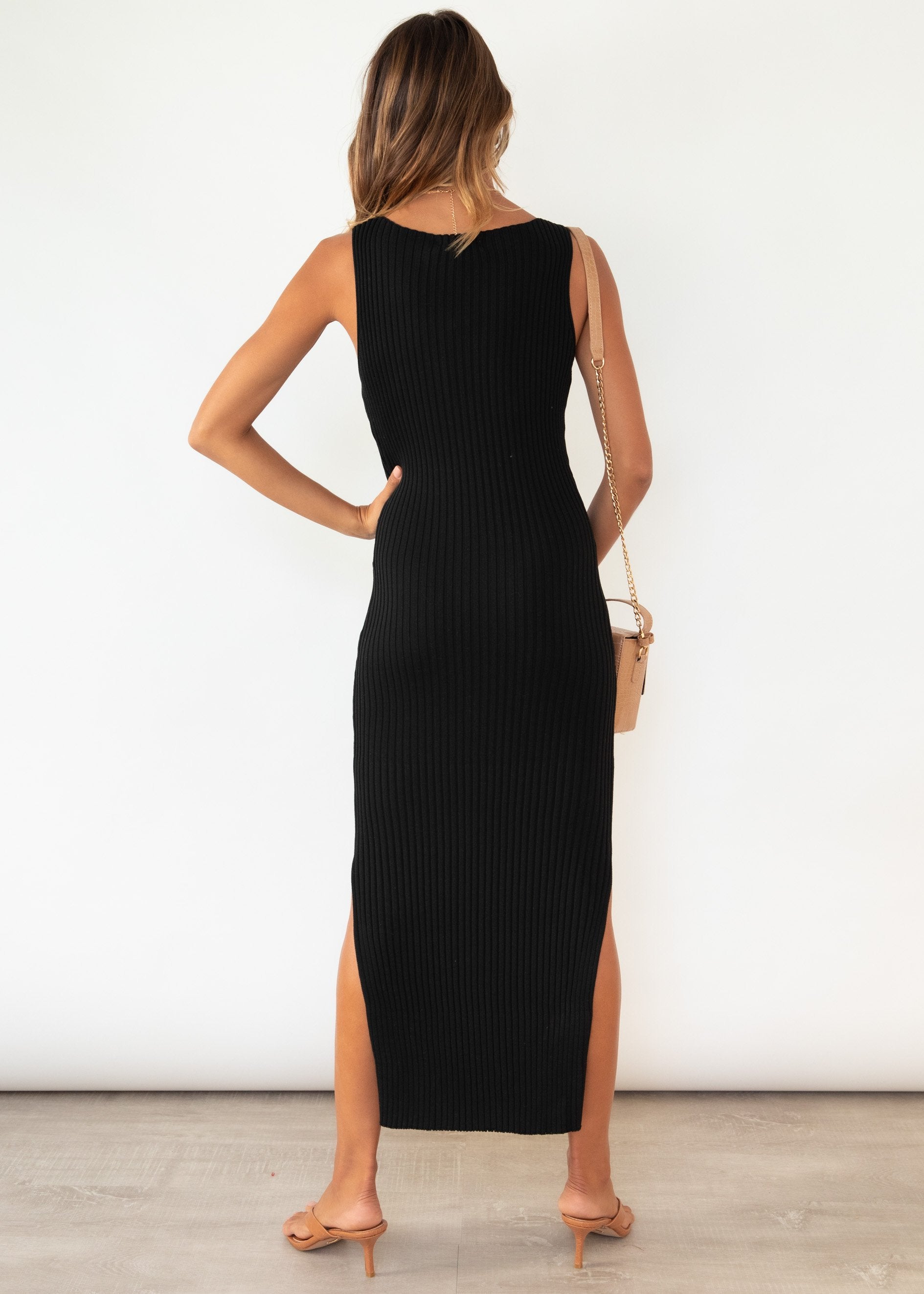 Sonder Knit Midi Dress - Black