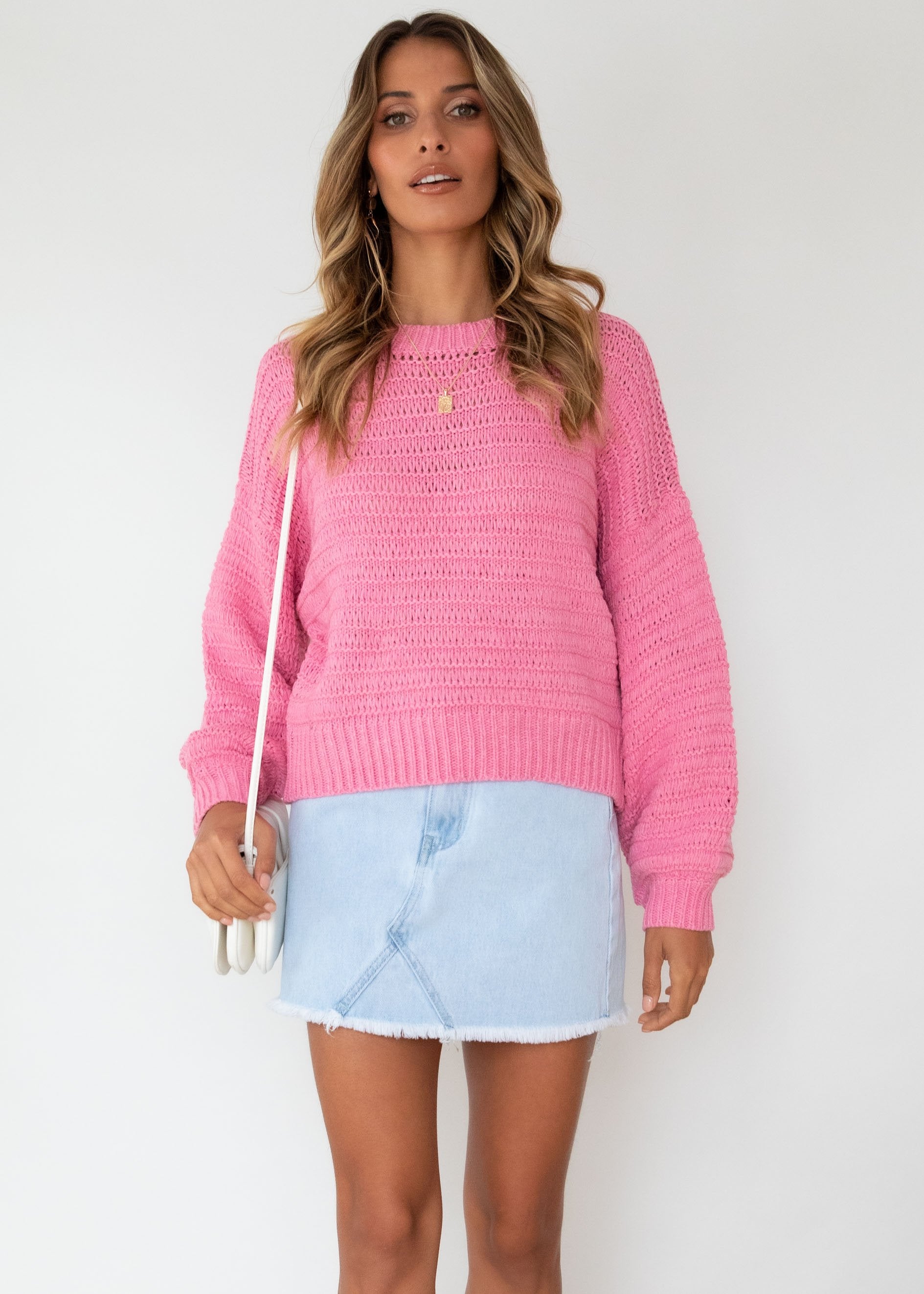 Brantley Knit Sweater - Pink