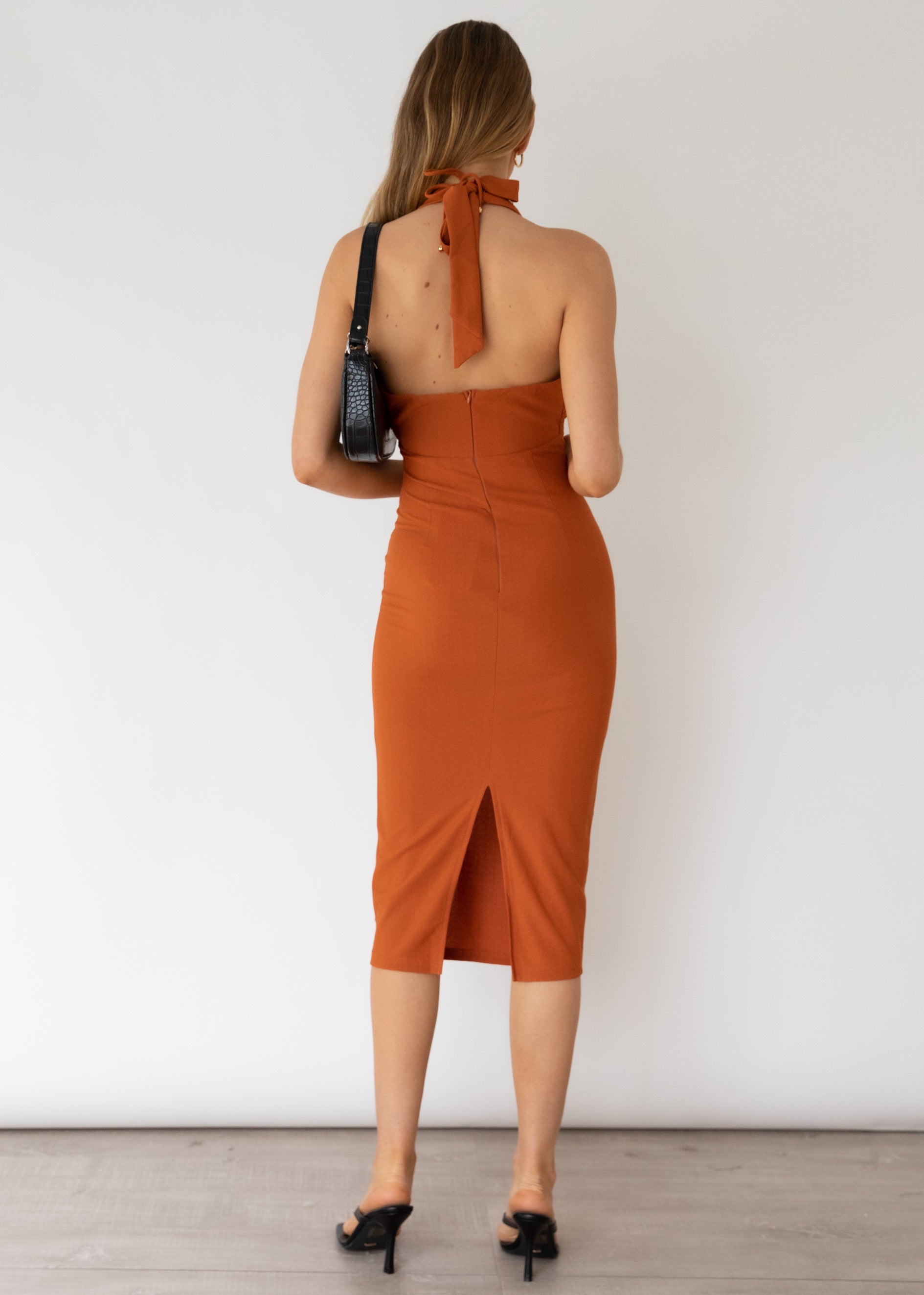 Bhode Midi Dress - Rust